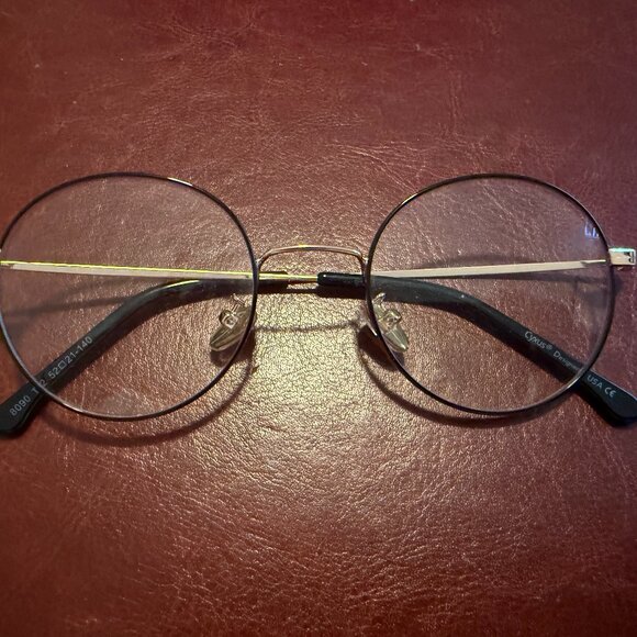 Round Blue Light Glasses – Thin Metal Frame Anti-Glare Lenses - Picture 4 of 4